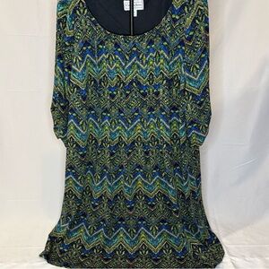 Stylish Multicolor Chevron Midi Dress